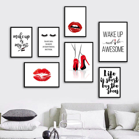 Fashion MakeUp Prints - 9pc Set
