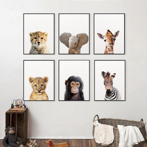 Baby Animals Wall Decor Art Prints