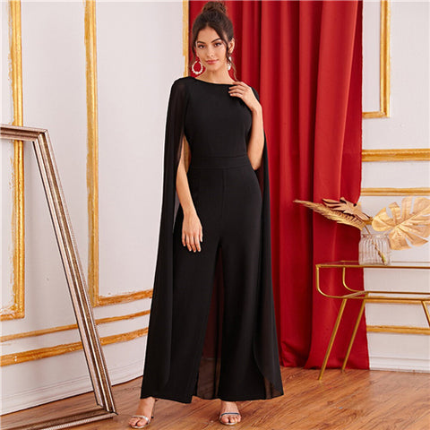 Cape Palazzo Maxi Jumpsuit