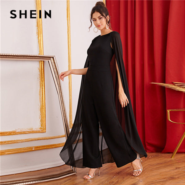 Cape Palazzo Maxi Jumpsuit