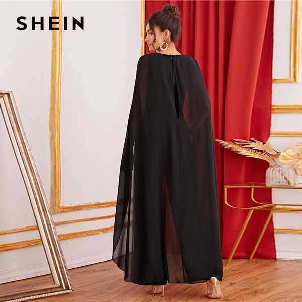 Cape Palazzo Maxi Jumpsuit