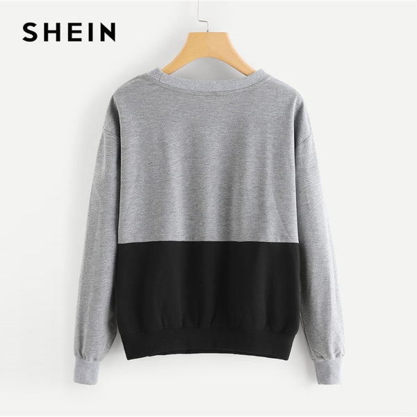 Sequin Colorblock Sweatshirt