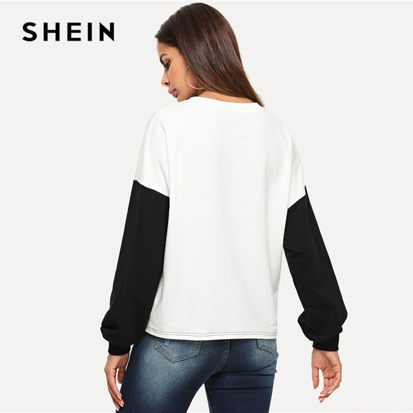 Colorblock Pullover Sweatshirt
