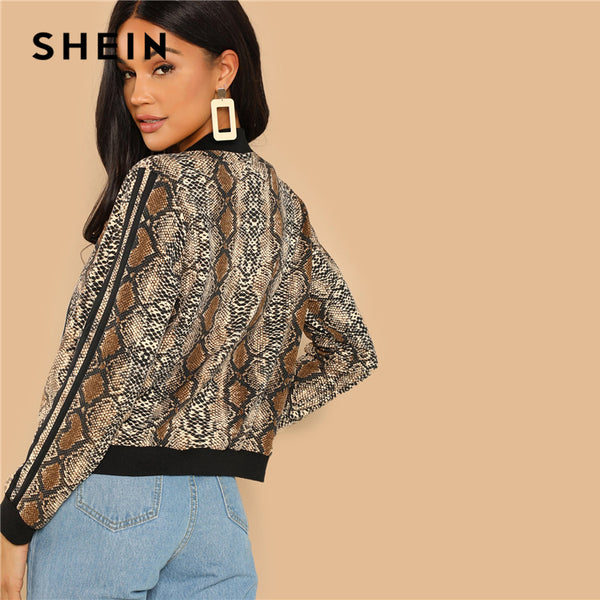 Snakeskin Colorblock Jacket