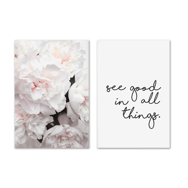 Peony Flower Canvas Print Wall Art