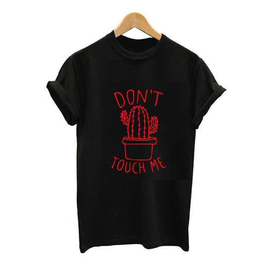 Don't Touch Me Cactus Printed Tee