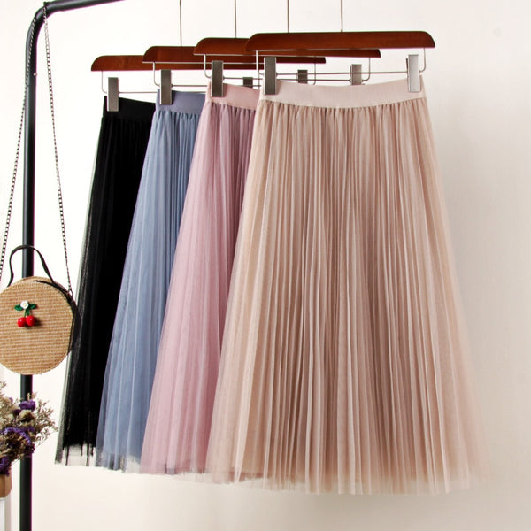 Tulle Midi Skirt