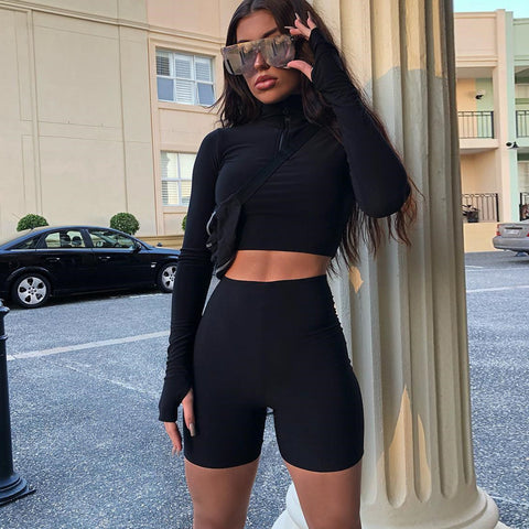 Two-Piece Crop Top and Short Set