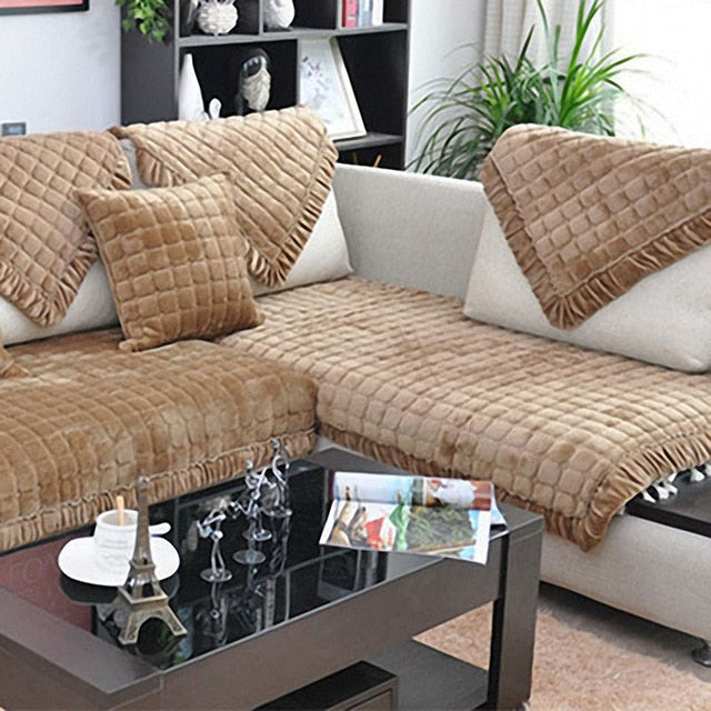 Fleeced Eco-Friendly Sofa Slipcover