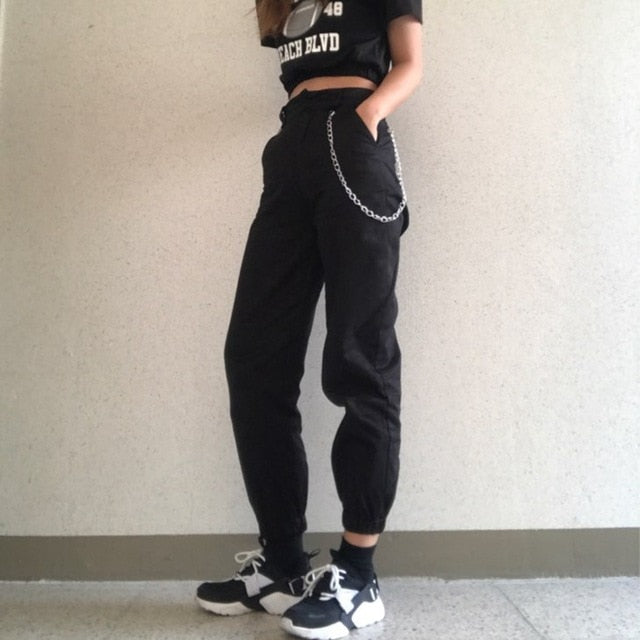 High Waist Cargo Style Joggers