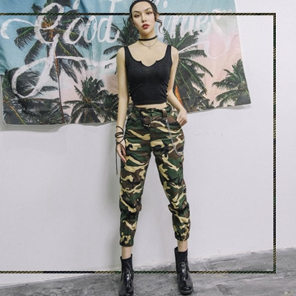 High Waist Cargo Style Joggers