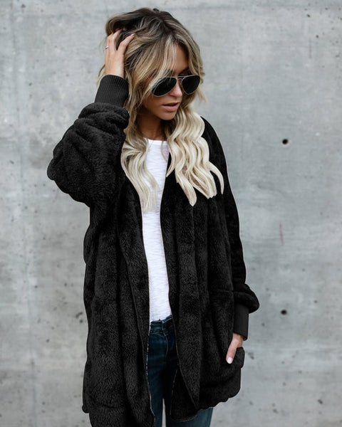 Faux Fur Teddy Bear Coat Jacket