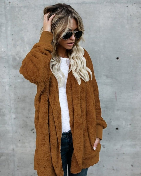 Faux Fur Teddy Bear Coat Jacket