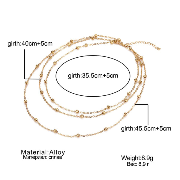 Multi-Layer Choker Pendant Necklace