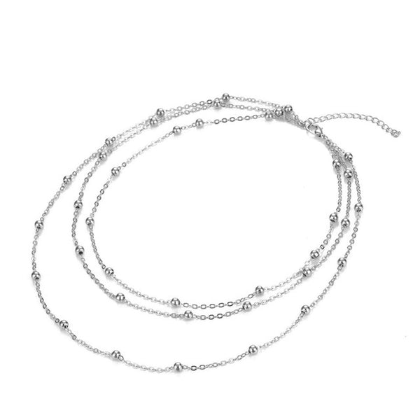 Multi-Layer Choker Pendant Necklace