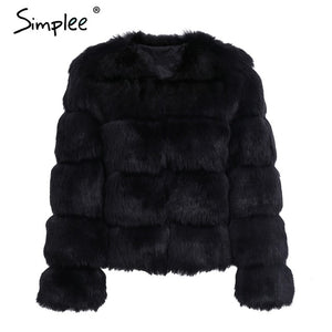 Fluffy Faux Fur Party Overcoat