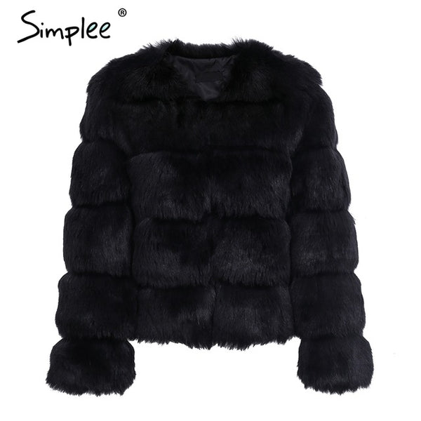 Fluffy Faux Fur Party Overcoat