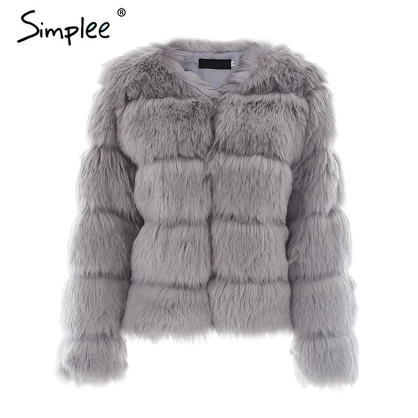 Fluffy Faux Fur Party Overcoat