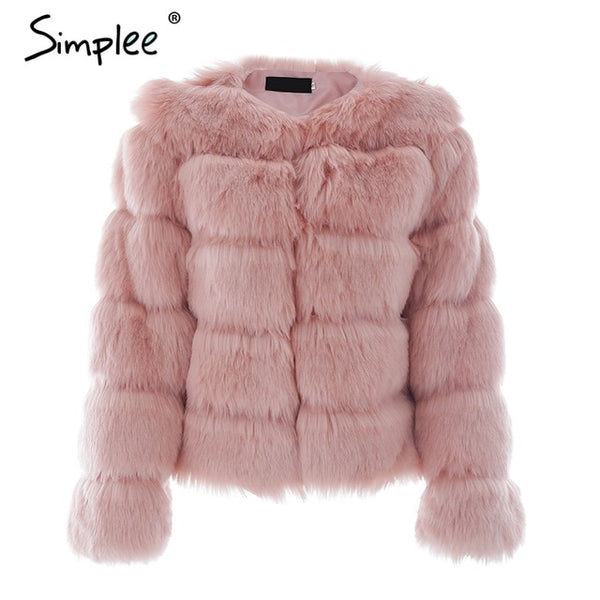 Fluffy Faux Fur Party Overcoat