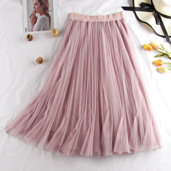 Tulle Midi Skirt