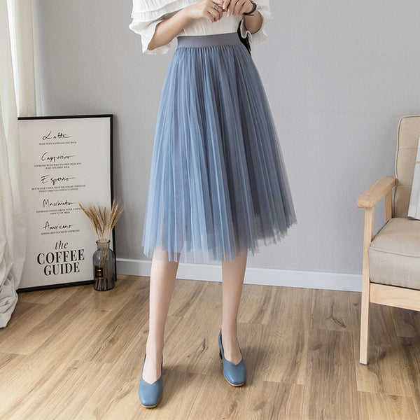Tulle Midi Skirt