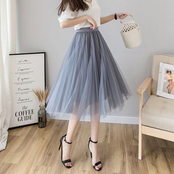 Tulle Midi Skirt