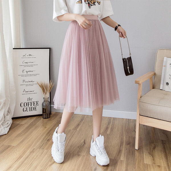 Tulle Midi Skirt