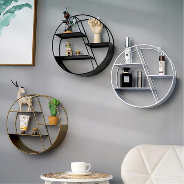 Geometric Metal Decorative Shelf