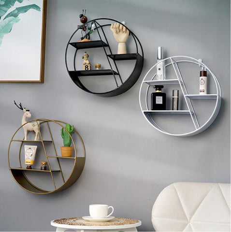 Geometric Metal Decorative Shelf