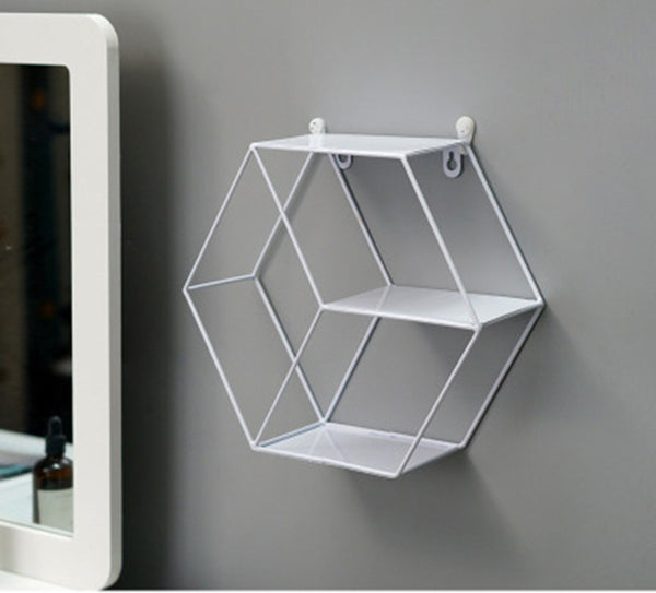 Geometric Metal Decorative Shelf