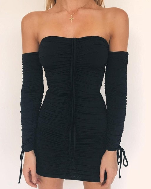 Off Shoulder Bandage Dress