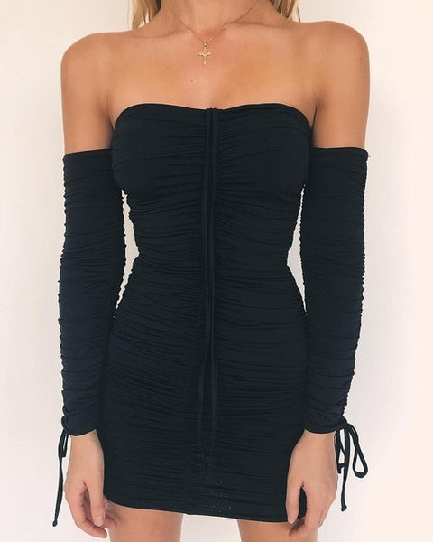 Off Shoulder Bandage Dress