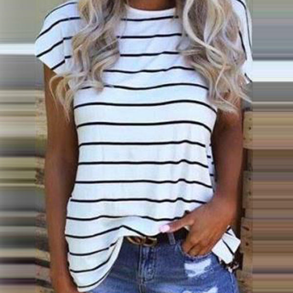Leopard Open Back Stripe Top
